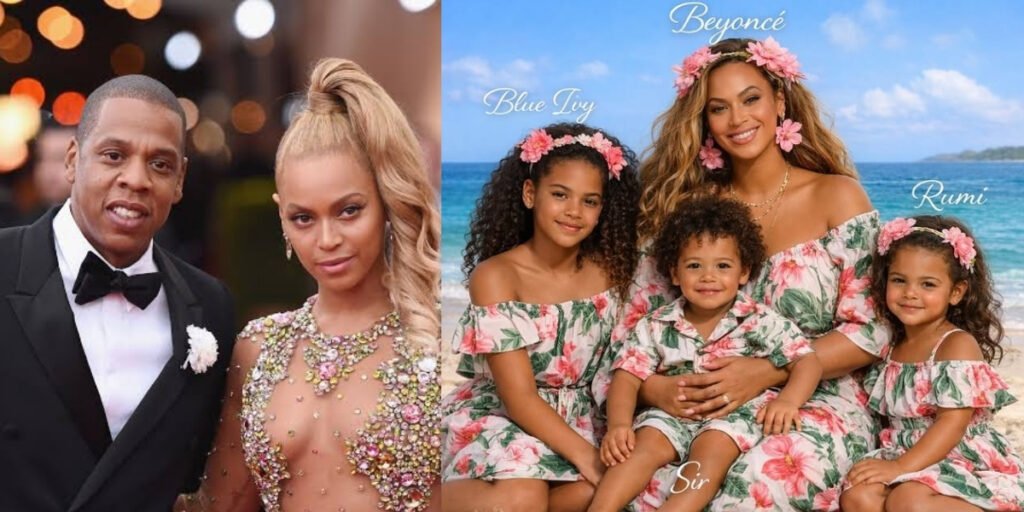 Beyoncé and Jay-Z with kids