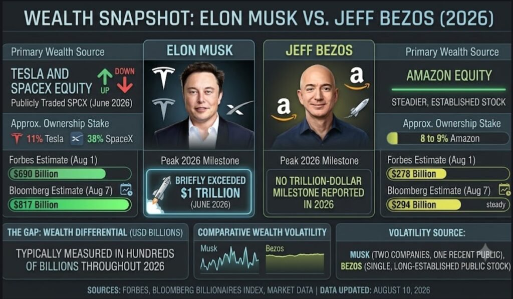 Elon Musk Compared With Jeff Bezos