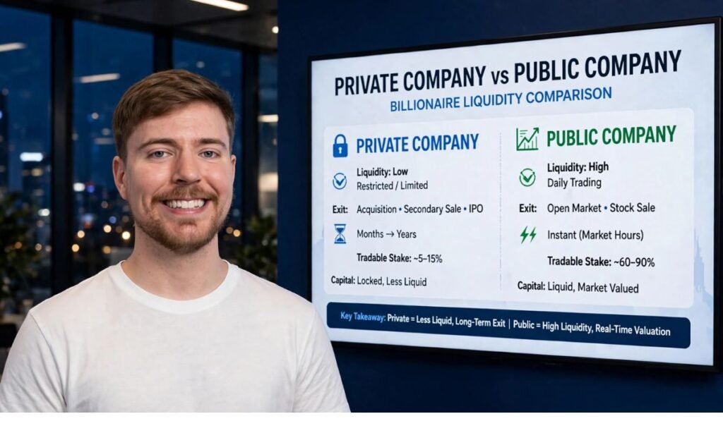 Private vs Public Company Billionaire Liquidity Comparison