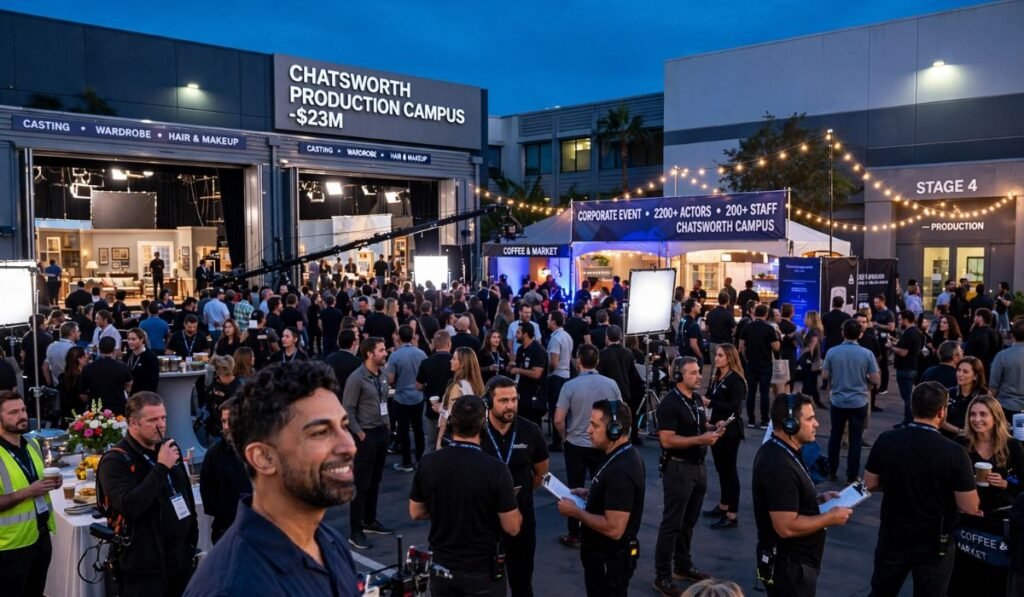 Chatsworth Production Campus $23M + 2200+ Actors 200+ Staff Corporate Event