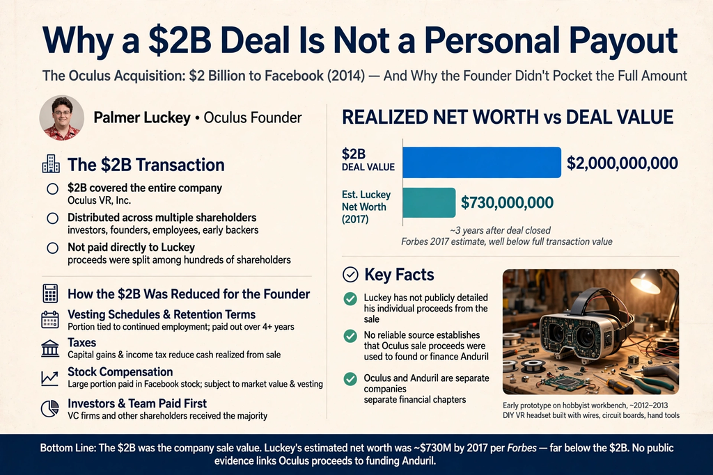 Why A Two Billion Dollar Deal Is Not A Personal Payout